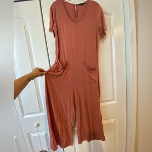 Short sleeve jersey jumpsuit